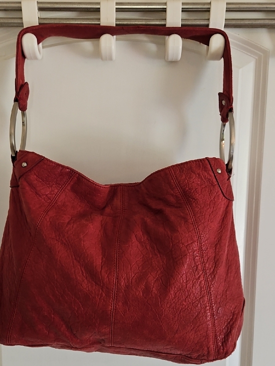 Tignanello Handbags - Tignanello Red Leather Shoulder Bag